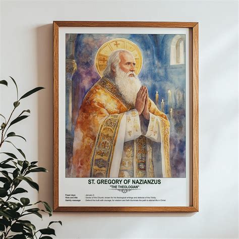St. Gregory of Nazianzus, Sacred Art, Religious Wall Art for Families ...