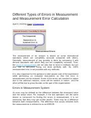 Types of Measurement Errors 的图像结果