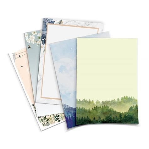Handwritten letter sheets and letter paper of sizes a4 and a5