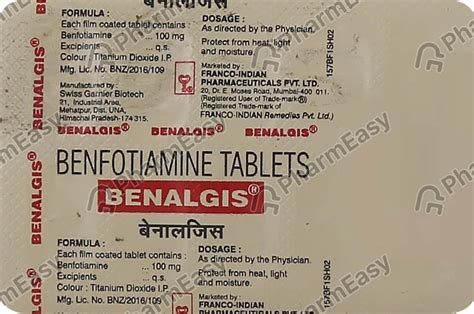 Buy Benalgis 100 MG Tablet (10) Online at Flat 15% OFF | PharmEasy
