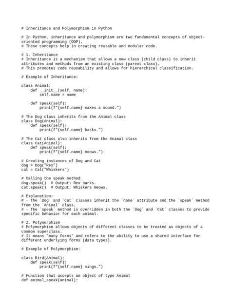 Python Inheritance and Polymorphism 的图像结果