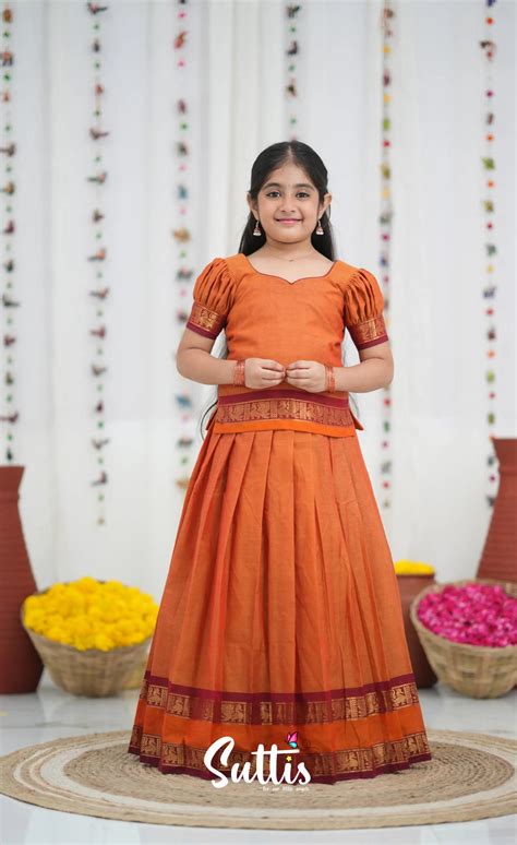 Padmaja Cotton Pavadai Sattai | Kids Cotton Wear Online – Ivalinmabia