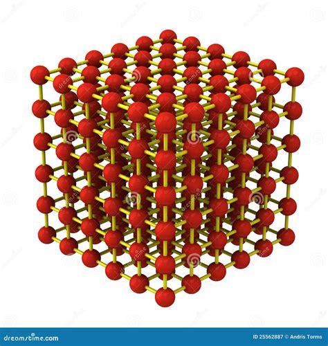 Crystal Lattice Structure 3d Stock Illustration - Illustration of ...