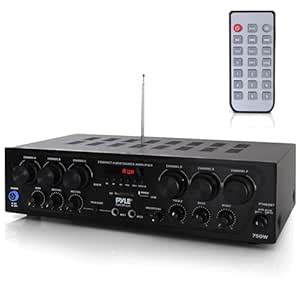 Pyle Bluetooth Amplifier System Upgraded 2018 6 Channel 750 Watt ...