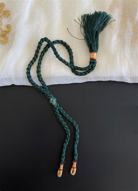 Handmade dark green silk thread adjustable dori Dj-52714 – dreamjwell