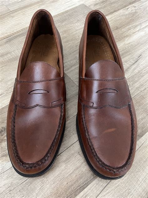 G. H. Bass Mens Penny Loafers Brown Leather Shoes Siz… - Gem