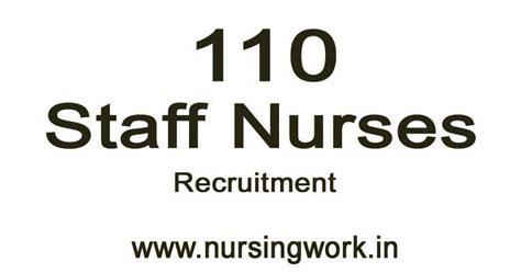 110 STAFF NURSES RECRUITMENT