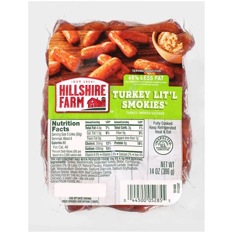 Turkey Lil Smokies Nutrition | Besto Blog
