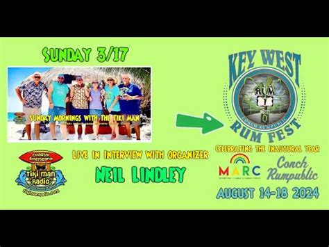 Neil Lindley Stopped by Tiki Man Radio *** Key West Rum ...