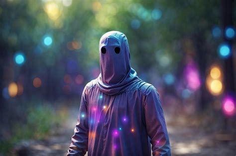 Personnage d'homme fantôme invisible dans un lieu mystérieux ai ...