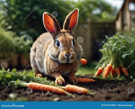Rabbit Eating Carrot Coloring Page Cartoon Vector | CartoonDealer.com ...
