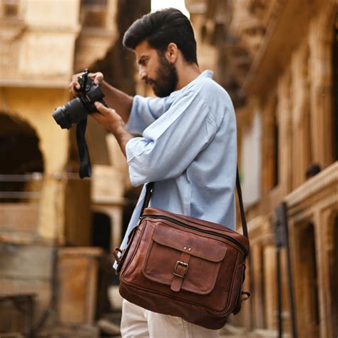 Simmons Leather Camera Bag | Leather DSLR Bag | Camera Bag | MaheTri ...