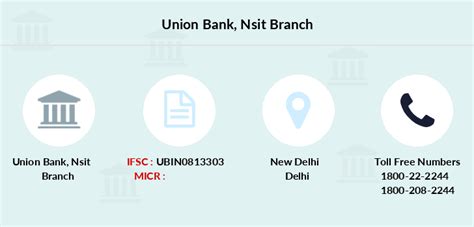 Union Bank Nsit IFSC Code UBIN0813303