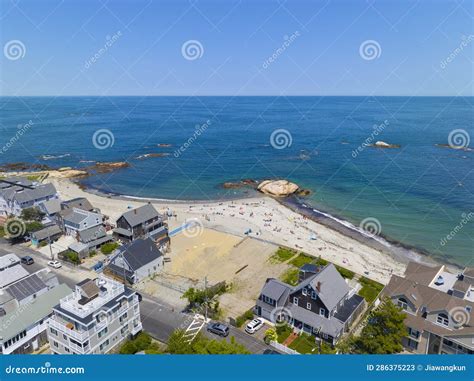 Minot Beach Aerial View, Scituate, MA, USA Stock Image - Image of north ...