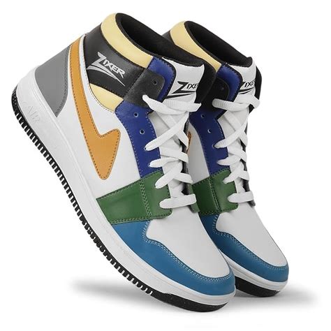 Buy High Ankle Sneakers Shoes Color Blocked Casual High Top Shoes for ...