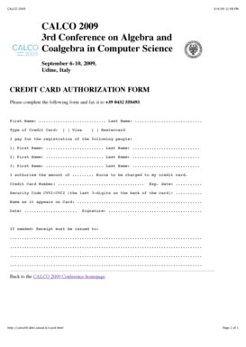 Fillable Online calco09 dimi uniud Please save this credit card ...