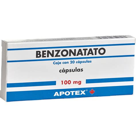 BENZONATATO Caja/ blister con 20 cápsulas de 100 mg