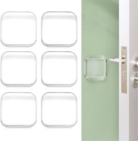 Amazon.com: Door Stopper Wall Protector, Square Clear Wall Shield Bumper Guard from Door Knobs ...