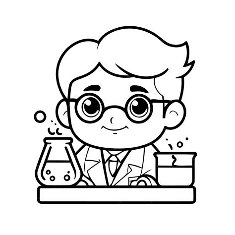 Premium Vector | Simple vector illustration of Scientist drawing for ...