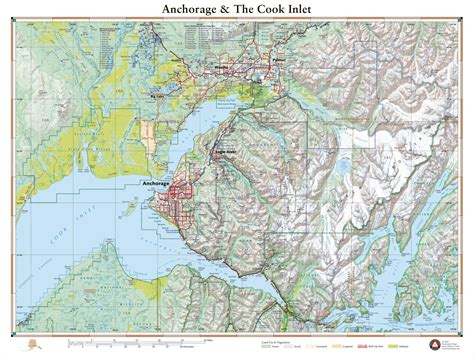 Anchorage & The Cook Inlet | Recreation Atlases & Maps of The American West and Beyond