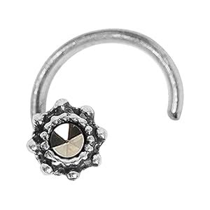 GIVA 925 Silver Oxidised Boho Round Nose Pin | Gifts for Women and ...