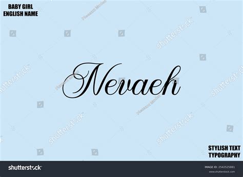 Female Name Stylish Cursive Typography Text Stock Vector (Royalty Free ...