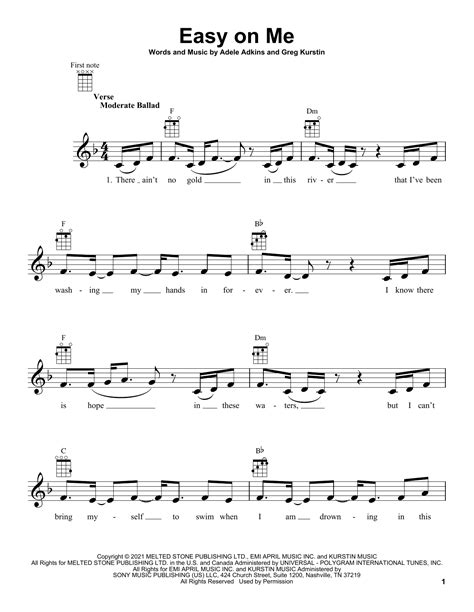 Easy On Me by Adele - Ukulele - Guitar Instructor