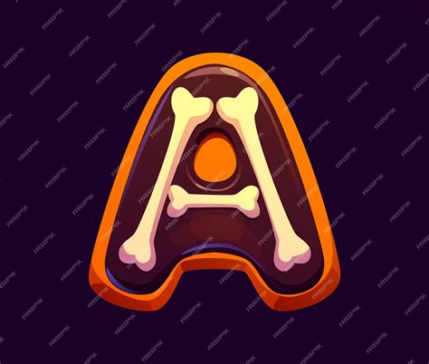 Premium Vector | Letter a Halloween font cartoon scary typeface