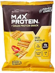 RiteBite Max Protein Desi Masala Protein Chips with 10g Protein, 4g ...