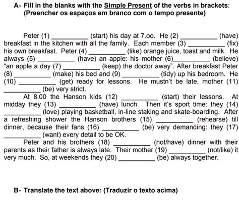 Image result for Texto Simple Present