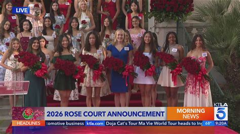 Pasadena Tournament of Roses selects 2026 Rose Court
