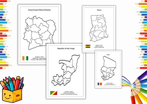 196 Printable Country Maps Coloring Pages for Kids - Etsy