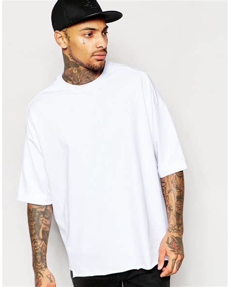 ASOS Super Oversized T-shirt In Heavy Weight Fabric in White for Men | Lyst