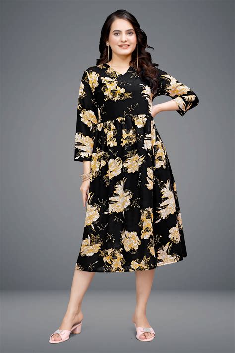 Floral Black Dress – Wearwa