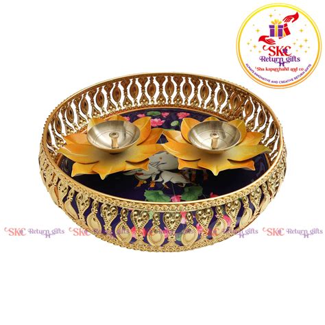 8 inch Pichwai Tambulam premium gift set trays – Sha Kapurchand & Co