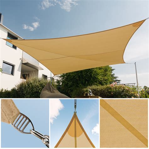 Voiles d'ombrage Ajourées Rectangulaire 3.5 X 5.5 Beige, EZ Breez ...