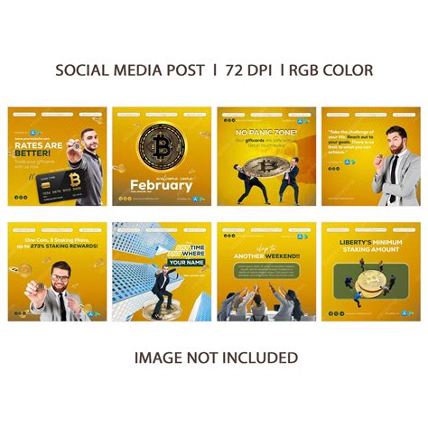 Crypto trading instagram post templates | Premium PSD