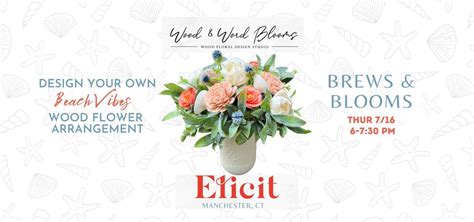 Brews & Blooms: Design Your Own Beach Vibes Wood Flower Arrangement at ...