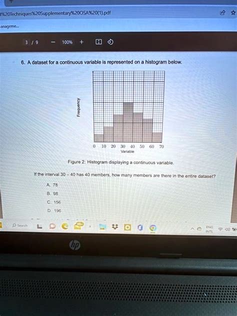SOLVED: Texts: "Techniques Supplementary OSA (1).pdf" 3/9 100% 6. A dataset for a continuous ...