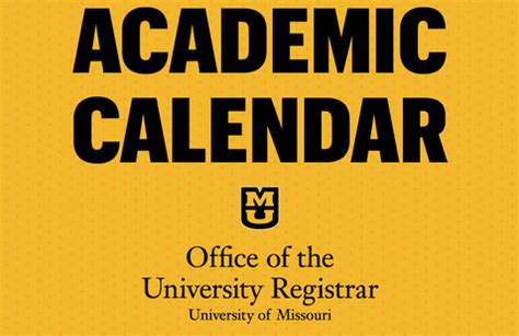 Academic Calendar 2025-2026 - Mizzou Events Calendar