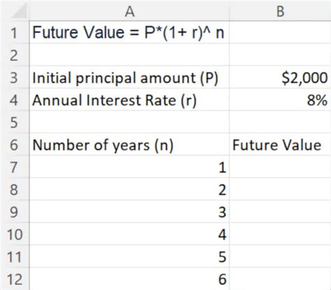 Image result for Continuous Compound Interest Formula Excel