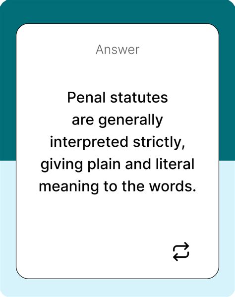 Rules basis the purpose of the legislation Flashcards