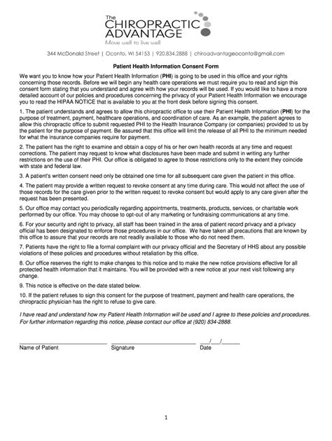 Patient Health Information Consent Form - Fill Out, Sign & Share Online ...