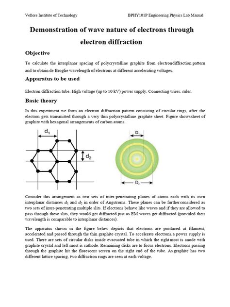 Electron Diffraction | PDF | Diffraction | Electron