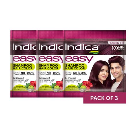 Indica Easy Hair Colour | Burgundy - 10 Mins | Buy Now — Cavinkart