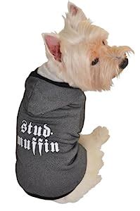 Ruff Ruff and Meow Dog Hoodie, Stud Muffin, Black, Small : Amazon.in ...