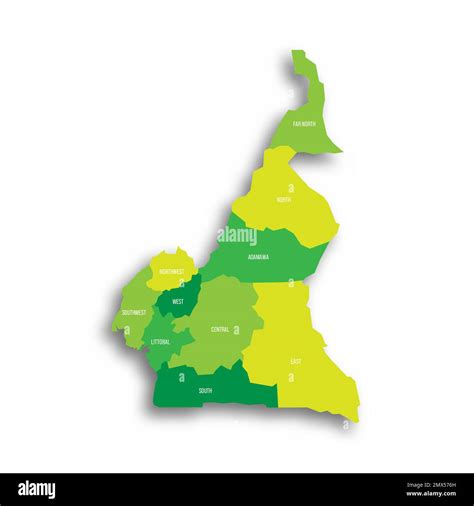 Cameroon political map of administrative divisions Stock Vector Image ...