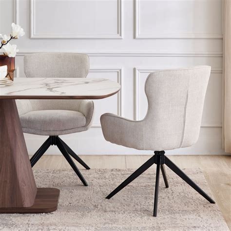 Buy Hadley Set of 2 Fabric Dining Chairs - Grey from Home Centre at ...