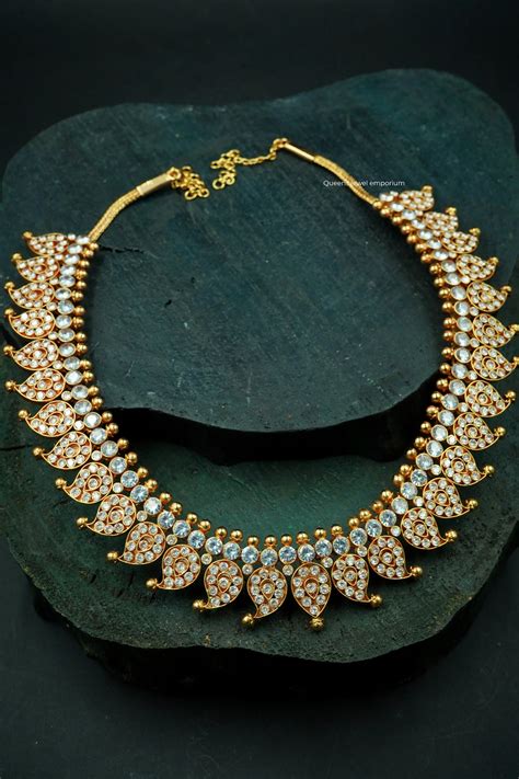 Aadhira Zircon Mango Mala | Anti-Tarnish Jewellery Online | Bridal ...