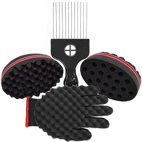 4pack Hair Sponge Set - Magic Hair Twist Sponge Brush For Hair Include ...